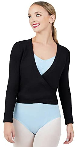 Capezio Women 11381W Wrap Sweater - BLACK, Large
