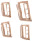 KESOTO 4X Mini Puppenhaus Fenster Puppenstube Möbel Puppen Zubehör, DIY Puppen Ornament