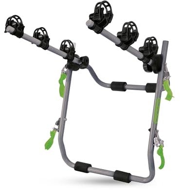 Porte-vélos GO BIKER Easy V3 Max pour 3 vélos, Porte-vélos pour Porte de Voiture, Cadre en Acier, Bras réglables, Convient à Tous Les Types de vélos.