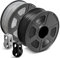 SUNLU ABS Filament 1.75 mm 3D Drucker Filament, Hohe Haltbarkeit/Hitzebeständig/Ausgezeichnete Zähigkeit, Kompatibel mit den Meisten FDM 3D Druckern, Insgesamt 1.8KG, 0.9kg/Spule, Schwarz+grau