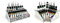 Vallejo 26007 Modulo Frontal Para Organizar Los Colores, Junto Con 8 Botellas + Val26008 Soporte Para Botes De Pintura, Color Plateado