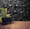 B-wie-Bilder Vlies Tapete XXL Poster Fototapete Totenkopf Steinmauer Farbe Schwarz Weiß, Größe 300 x 220 cm