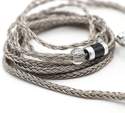Linsoul Tripowin Zonie IEM Cable, 16 Core Silver Plated Earphone Upgraded Cords, 1.25m SPC in Ear Monitor Cable for 7hz Zero:2 Orchestra Lite Cadenza Hype4 Supermix4(2pin 0.78mm, 3.5mm)