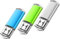 Vansuny 3 Pack USB Stick 16GB USB Flash Drive USB 2.0 Memory Stick Thumb Drive Mini USB Drive Pen Drive with LED Indicator for PC, Laptop, Printer, TV, Car (Blue Green and White)