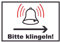 HB-Druck Bitte klingeln Richtungspfeil rechts Schild A5 (148x210mm)