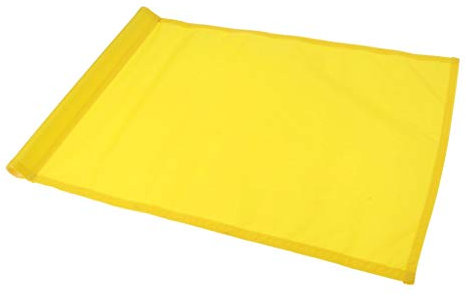 Inzopo Backyard Putting Green Golf Flag - 510mm x 350mm - Checkered and Solid Golf Flag Yellow 51 x 35cm