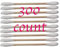Lot de 300 cotons-tiges en bois 100 % coton