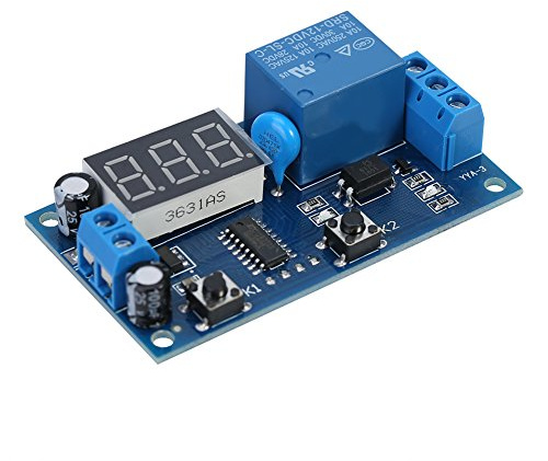 Módulo de temporizador de 12 V CC Interruptor de temporizador de retardo de ciclo Encendido/apagado Placa de módulo de relé ajustable Bucle infinito para equipo de funcionamiento del temporizador