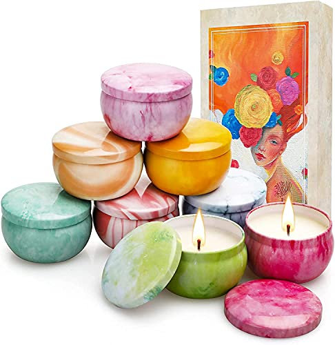 Yinuo Mirror Duftkerzen Geschenkset für Frauen,Geschenke für Frauen,8 * 70g Sojawachs Aromatherapie Kerzen für Muttertag,Weihnachten,Geburtstag, Valentinstag, Bad, Yoga