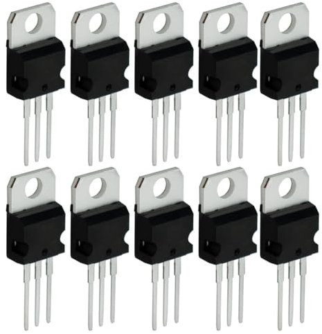 10 Pz L7805 Regolatori di Tensione, L7805 Lm7805 7805 Regolatore di Tensione Positivo Lineare 5 V 1,5 A 220 Stabilizzatore di Tensione A 3 Terminali Transistor Stabilizzatore Ic Chip