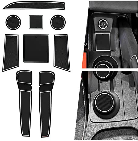 BIBIBO Gummimatten Antirutschmatten kompatibel mit Seat Arona/Seat Ibiza 6F KJ1 Facelift 2017-2025, Gummi-Automatten, Auto Matten Zubehör, Anti-Rutsch-Matte, Aufbewahrungsbox rutschfeste Matten