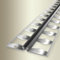 PROVISTON | Dehnfugenprofil | Breite: 48 mm | Höhe: 3 mm | Länge: 2500 mm | Edelstahl Poliert | Doppel-K Stanzung | Silikonfuge | Schwarz | Geschlossen Gestanzt