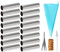 Joyeee Lot de 16 moules à cannoli avec grands tubes antiadhésifs de 11,9 cm, poche à douille réutilisable, brosse et embouts en acier inoxydable, kit de moules à cannoli pour croissants