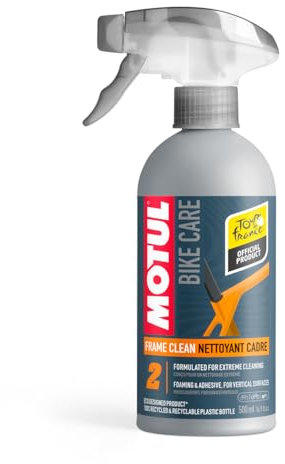 Motul - Nettoyant Cadre Vélo Route en Spray - Mousse Adhérante Idéale Pour Surfaces Verticales - Compatibles Matériaux Sensibles - Sans COV - Bike Care Frame Clean Road - 500 ml