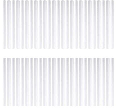ELSAIL 50pcs 100mm x 7mm Gros bâtons adhésifs de Colle thermofusible Transparent for Colle