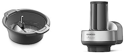 Kenwood Sieb und Passieraufsatz KAT20.000GY, Zubehör für Kenwood Küchenmaschinen & KAX700PL Spiralschneider | Küchenmaschinen Zubehör | Geeignet für alle Chef und kMix Küchenmaschinen, Silber Grau