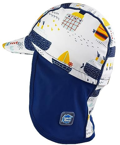 Splash About Baby Kids Legionnaire Sun Hat, Tug Boats 3-6 Years