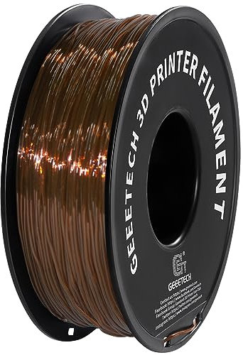 GEEETECH TPU filament 1,75mm Transparent braun, Flexible 3D Drucker Filament 1kg 1 Spool