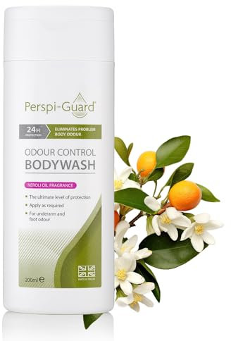 Perspi-Guard Antibacterial Body Wash w/Neroli Scent - Odour Control Bodywash - Shower Gel Contains Triclosan for Eliminating Unpleasant Odours – For Men and Women 200 ml