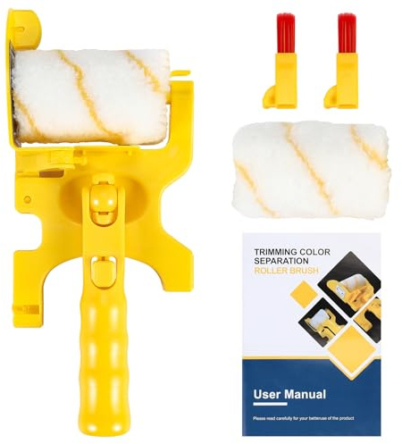 NIZEAMI Paint Edger Roller Clean-Cut Paint Roller Brush Tools Portable Paint Edger Combo Kit for Home Room Wall Ceiling Window