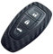 Berfea Autoschlüssel Hülle Schlüsselhülle Schlüssel Cover aus Silikon Autozubehör kompatibel mit Ford Focus/Fiesta/Galaxy/Fusion/Mondeo/Kuga 3-Tasten Smartkey