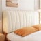 Kopfteilbezug Bett Kopfteil Bezug/Überzug,Weicher Strecken Samtstoff,gepolsterte Bettkopfteil Hussen Dehnbar Waschbar All-Inclusive Staubdichte Schutzhülle ( Color : Milk White , Size : 200cm(79inch)