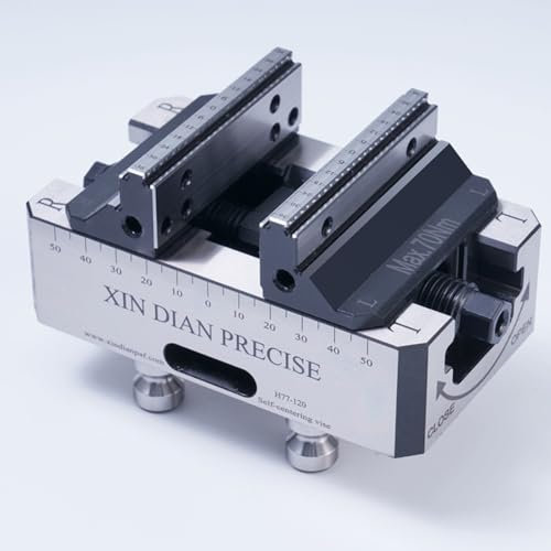 XinDianPAF 5.1 Inch (H77-120) Self Centering Vise,Precision Milling Machine Vise,Three-Four-Five Axis Universal Vise.