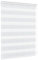 Jalousiescout Doppelrollo Klemmfix ohne Bohren & mit Bohren, 77,5x120cm Weiß Rollo Fensterrollo lichtdurchlässig & verdunkelnd，Sonnenschutzrollo Zebrarollo für Fenster & Türen