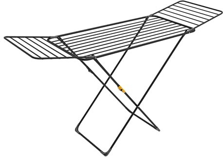 Rörets Wäscheständer Shape Black - verriegelbare Flügel – Sperrmechanismus - 56x176x88cm - 18 m Trockenfläche - Design und Qualität von Schwedens stärkster Trockenständermarke