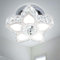 Cainjiazh Kronleuchter LED Deckenleuchte Kristall-Deckenleuchte Moderne Mini-Kronleuchter Blume LED Flush Mount Deckenleuchte für Esszimmer Schlafzimmer Wohnzimmer kleines Zimmer (Cool White)