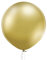 Luftballon XL 60 cm Latex Pastell Chrom Metallic Riesen Ballon Geburtstag Deko Party Bio Latex, Farbe:Gold Chrome