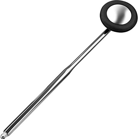 Shehadeh - Martillo reflejo Babinsky con cabeza redonda y aguja - 150 g de peso - acero inoxidable cromado