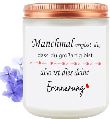 ORYCOOL Geschenke für Frauen - Duftkerze für Beste Freundin, Mom, Schwester - Geburtstagsgeschenk (Lavendel - 220g)