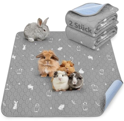 PICK FOR LIFE Wiederverwendbare PIPI Pads für Meerschweinchen, waschbar und super saugfähige Unterlagen, Kleintiermatten für Kaninchen, Hamster, Welpen