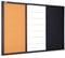 ALLboards 3-in-1-Kombitafel: Whiteboard, Kreidetafel magneitsch, Kork 90×60 cm + Zubehör
