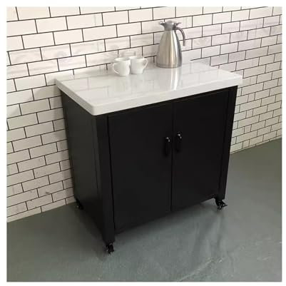 LIBANGRONG-888 Kücheninselwagen Kücheninseltisch, beweglicher Kochtisch, Lagerregal, Esstisch, offenes Familien-Sideboard Lagerschrank