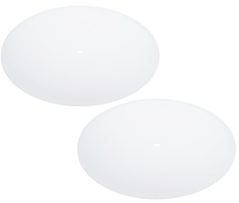 PATIKIL Lampenschirm Diffusor, 2 Stück 12,5 Durchmesser mit 3/8 Mittelloch Runder Diffusor 2mm Dicke Für Trommel Lampenschirme Passt 13-15 Öffnungen, Mattweiß