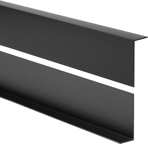 Quest Angle de protection des bords en PVC - Sans ruban adhésif - Bande de bord et protection des coins - Profilé d'angle - 35 x 18 mm - 100 cm - Noir