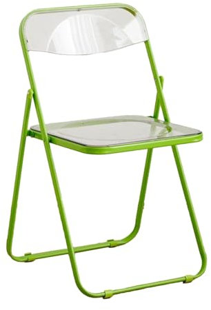 GLFNB Transparenter Stuhl, Esszimmerstuhl, Klappstuhl aus Acryl-Kunststoff-Kristall, Make-up-Hocker, geeignet für drinnen und draußen, Hochzeit, Konferenzraum, Innenhofgarten