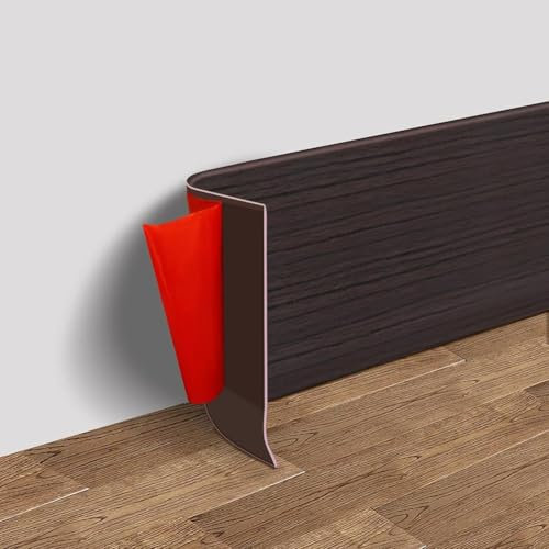 Weiche Sockelleiste, 3 Meter weiche PVC-Sockelleiste aus Kunststoff, wasserdichte Sockelleiste für Küche und Badezimmer (braun)