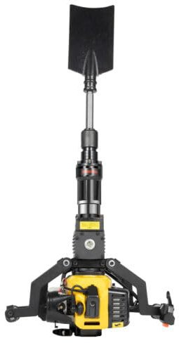 Grabenfräse, Garten Baum Bagger, 2-Takt 52CC 1,9KW Benzin Erdlochbohrer Set, Handheld Benzinbagger, Gartenbaum Digger mit 290 mm Bohrer