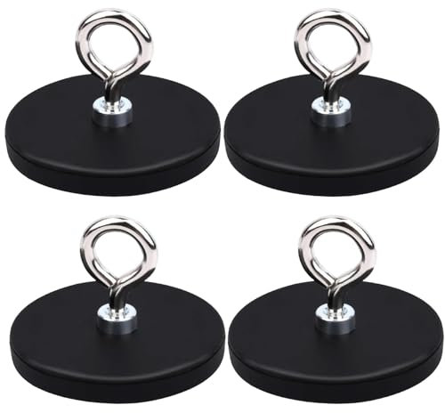 Raheem Neodym Magnete Gummiert Ø 43MM mit M6 Außengewinde, Magnete mit Loch