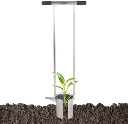 Blumenzwiebel-Pflanzer mit langem Griff, Blumenzwiebel-Pflanzwerkzeug mit langem Griff – Manueller Blumenzwiebel-Pflanzer mit langem Griff für Gartenarbeit – Stabiler Blumenzwiebelpflanzer,