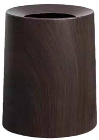 Poubelle De Salle De Bains avec Couvercle Pivotant, Poubelle Intérieure Amovible en Imitation De Grain De Bois for Le Salon(Original Wood Colour,12L)