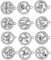 Lurrose 12 Stück Sternzeichen Anhänger Sternzeichen Schmuckanhänger Astrologie Anhänger Halskette Sternzeichen Anhänger Sternzeichen Charm Armband Buchstaben Anhänger Für Armbänder