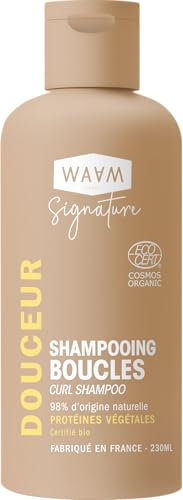 WAAM Shampoo für Locken, Shampoo, 230 ml, lockiges, gewelltes, krauses Haar, Bio-zertifiziert
