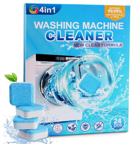 24 Pcs Pastiglie Cura Lavatrice,Lavatrice,Pastiglie Pulitore per Lavatrice,Lavatrice Solida Pulitore Effervescente