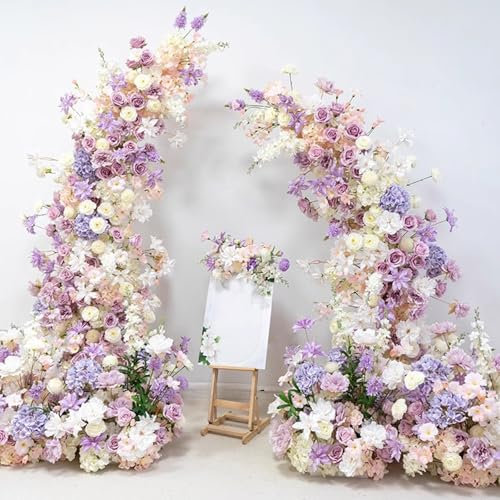 LYXXJRYBHD Mariage Arche, Support de Toile de Fond pour Arche, Pergola Jardin Exterieur, Décoration de Fleurs Artificielles pour Cérémonie, Anniversaires, Facile à Assembler