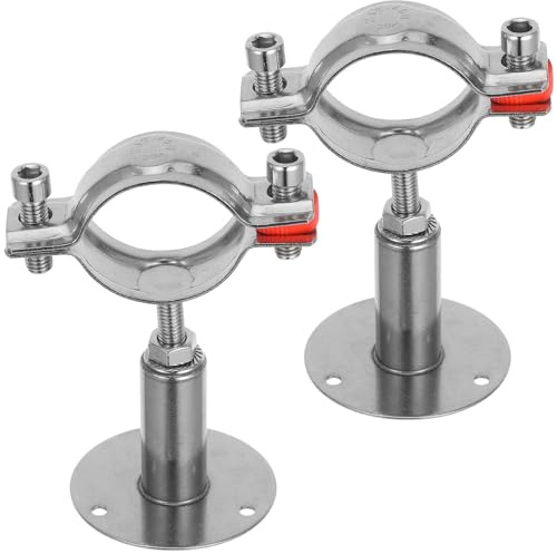 MOTHNUR 2 pezzi Supporto Tubo Regolabile in Acciaio Inossidabile Morsetto Parete e Soffitto per Tubo Diametro Staffa Resistente e Versatile per Impianti Idraulici e a Gas