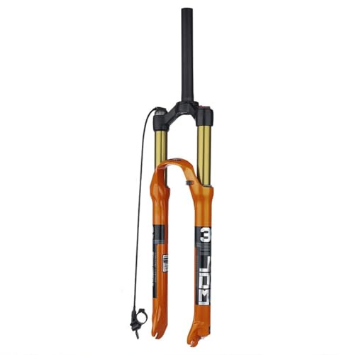 LHHL VTT Fourche Suspension Pneumatique pour Vélo 26 27,5 29 Po Droite 28,6mm Cône 39,8mm Voyage 120mm Frein Disque RL/HL QR 9mm Fourche Vélo 1650g(B,29in)